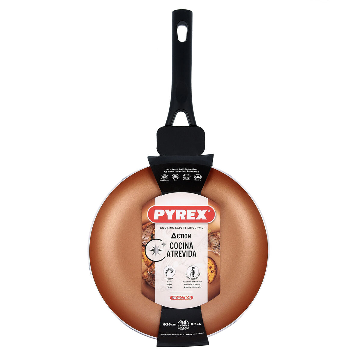 Pan Pyrex Action Stamped aluminium Copper 26 cm