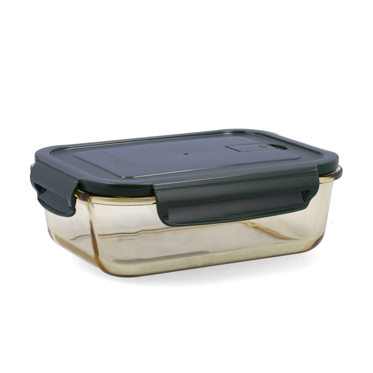 Hermetic Lunch Box Bidasoa Infinity Rectangular Green Yellow Glass 1,04 L