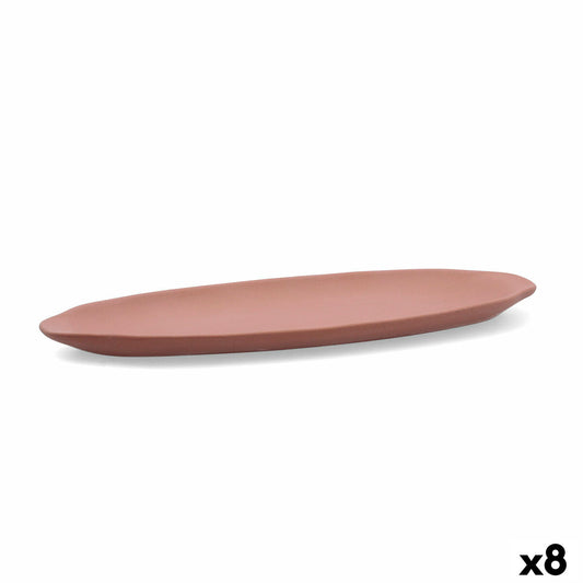 Snack tray Quid Mineral Gres Terracotta Ceramic 13 x 30,5 cm (8 Units)