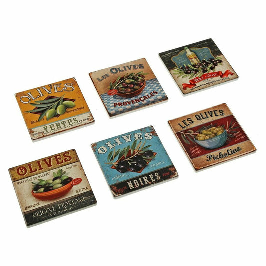 Coasters Versa Olives (10 x 10 cm) (6 Pieces)