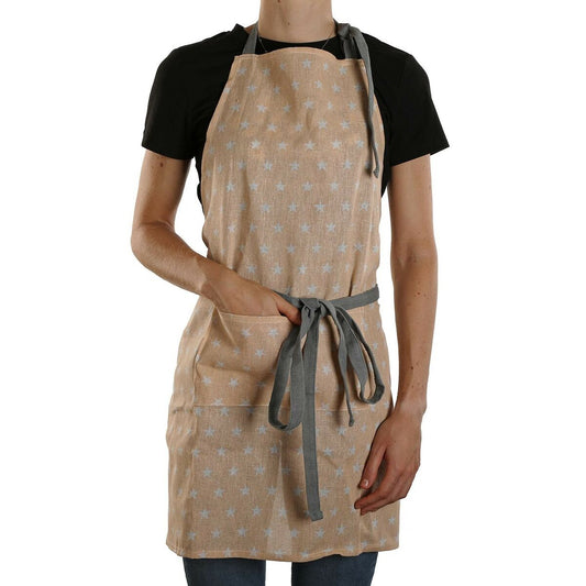 Apron Versa stars Beige Polyester Cotton Nylon (80 x 70 cm)