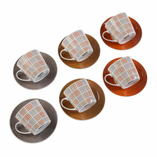 Set of 6 teacups with plates Versa Viviana