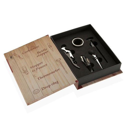 Set of Wine Accessories Versa Wood 5 x 20 x 14,5 cm