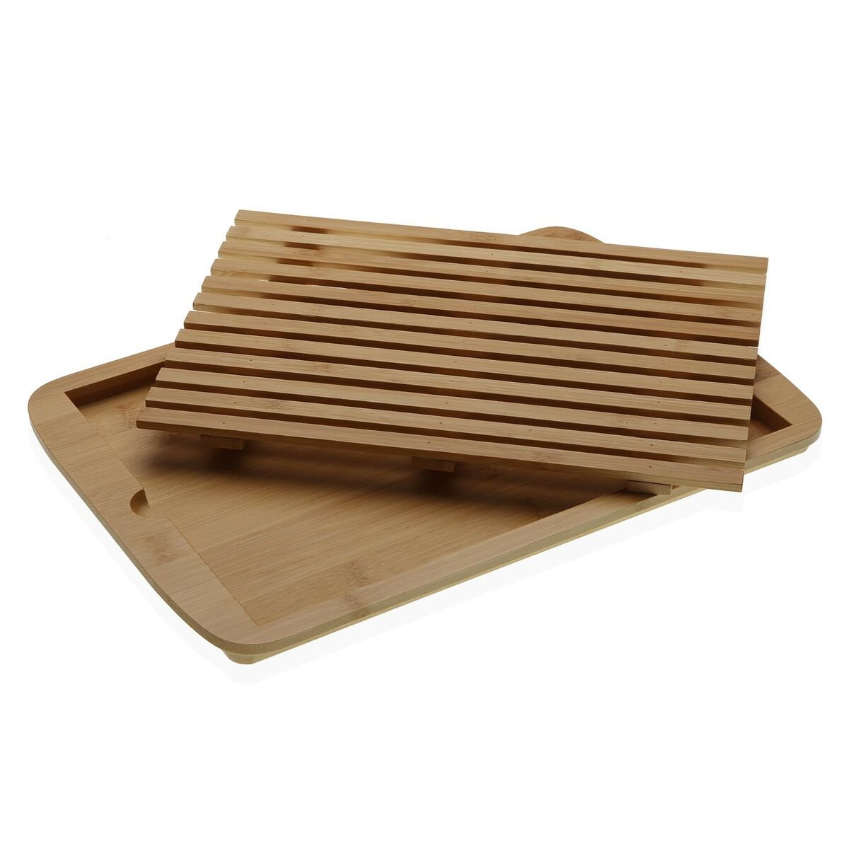 Cutting board Versa 24,5 x 1,7 x 37,5 cm Steel Bamboo