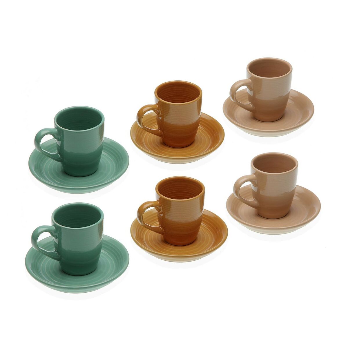 6 Piece Coffee Cup Set Versa Ceramic