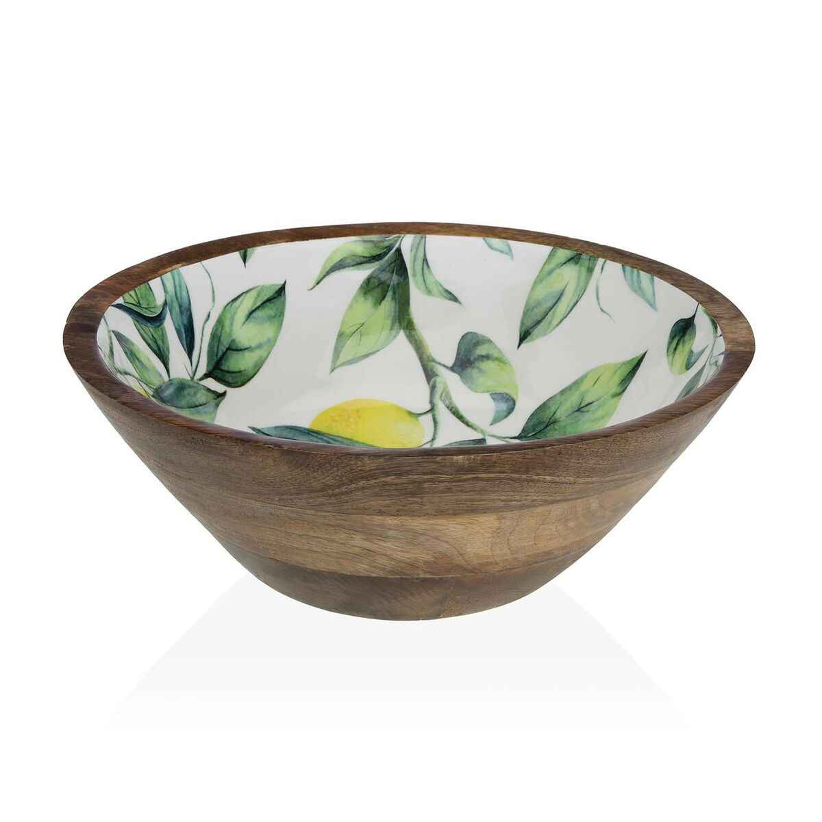 Salad Bowl Versa Lemon Porcelain Mango wood 30 x 10 x 30 cm