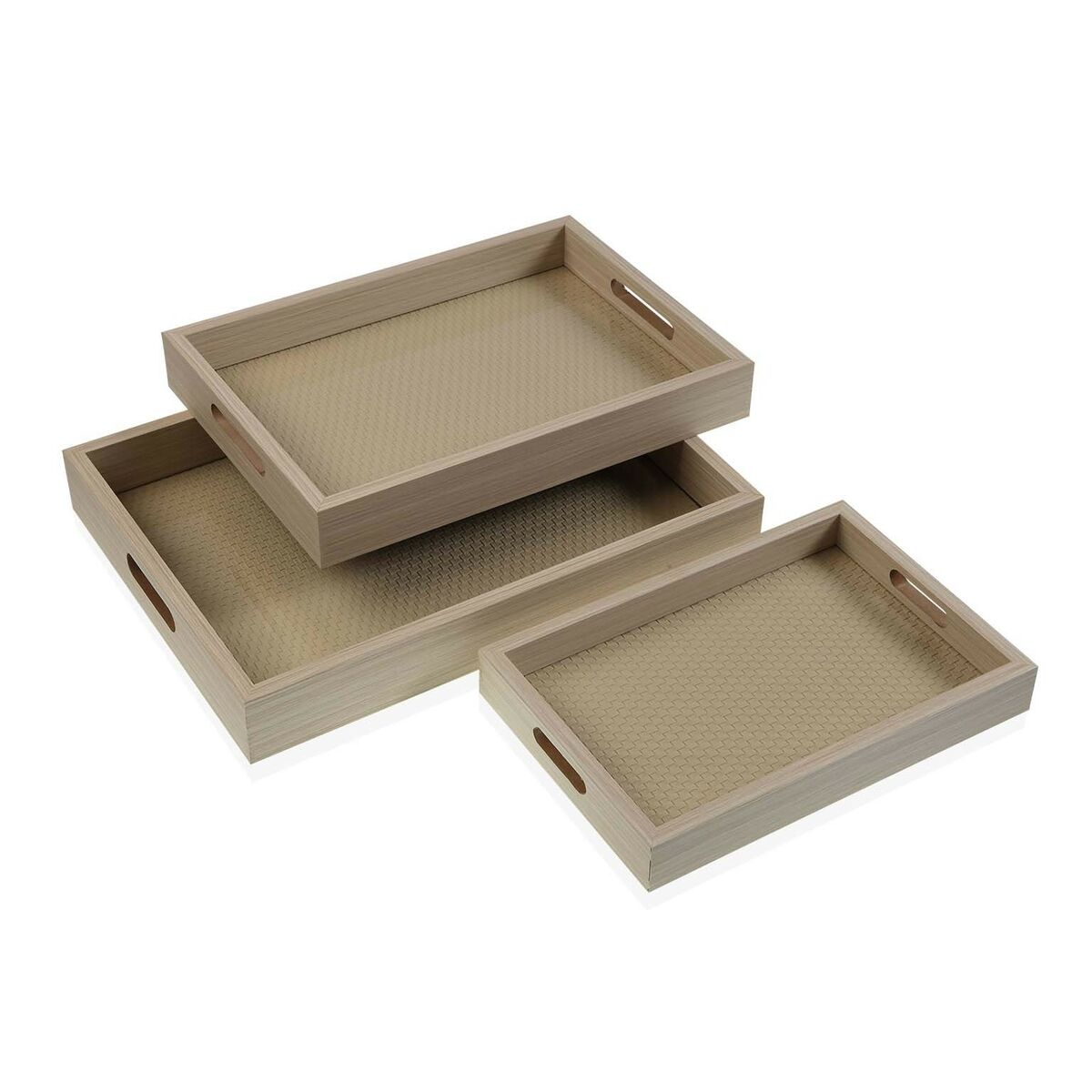 Set of trays Versa MDF Wood 30 x 5,5 x 40 cm (3 Pieces)