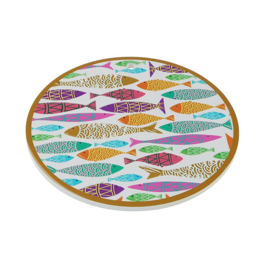 Table Mat Versa Fish Cork Ceramic 20 x 20 cm