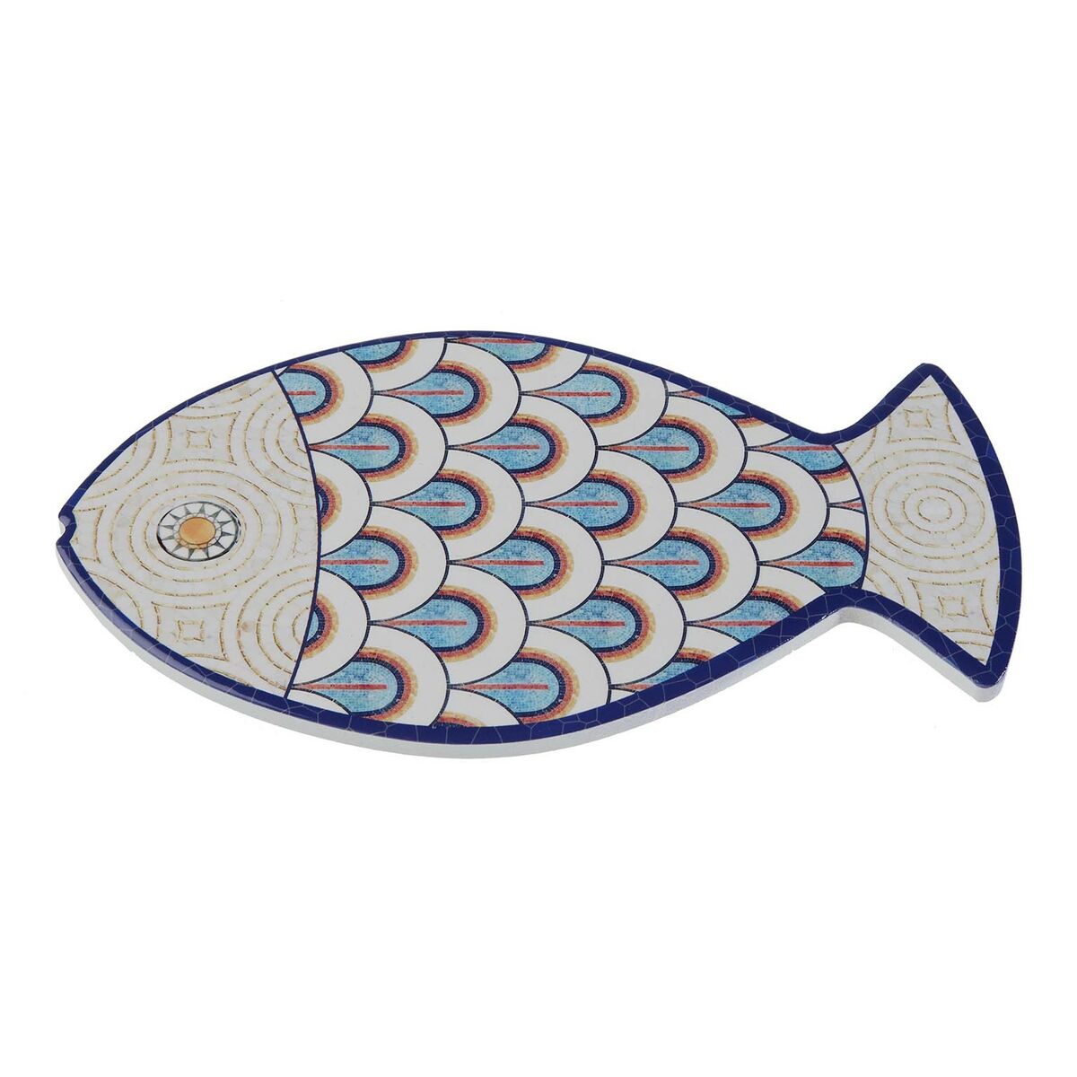 Table Mat Versa Fish Cork Ceramic 25 x 15 cm