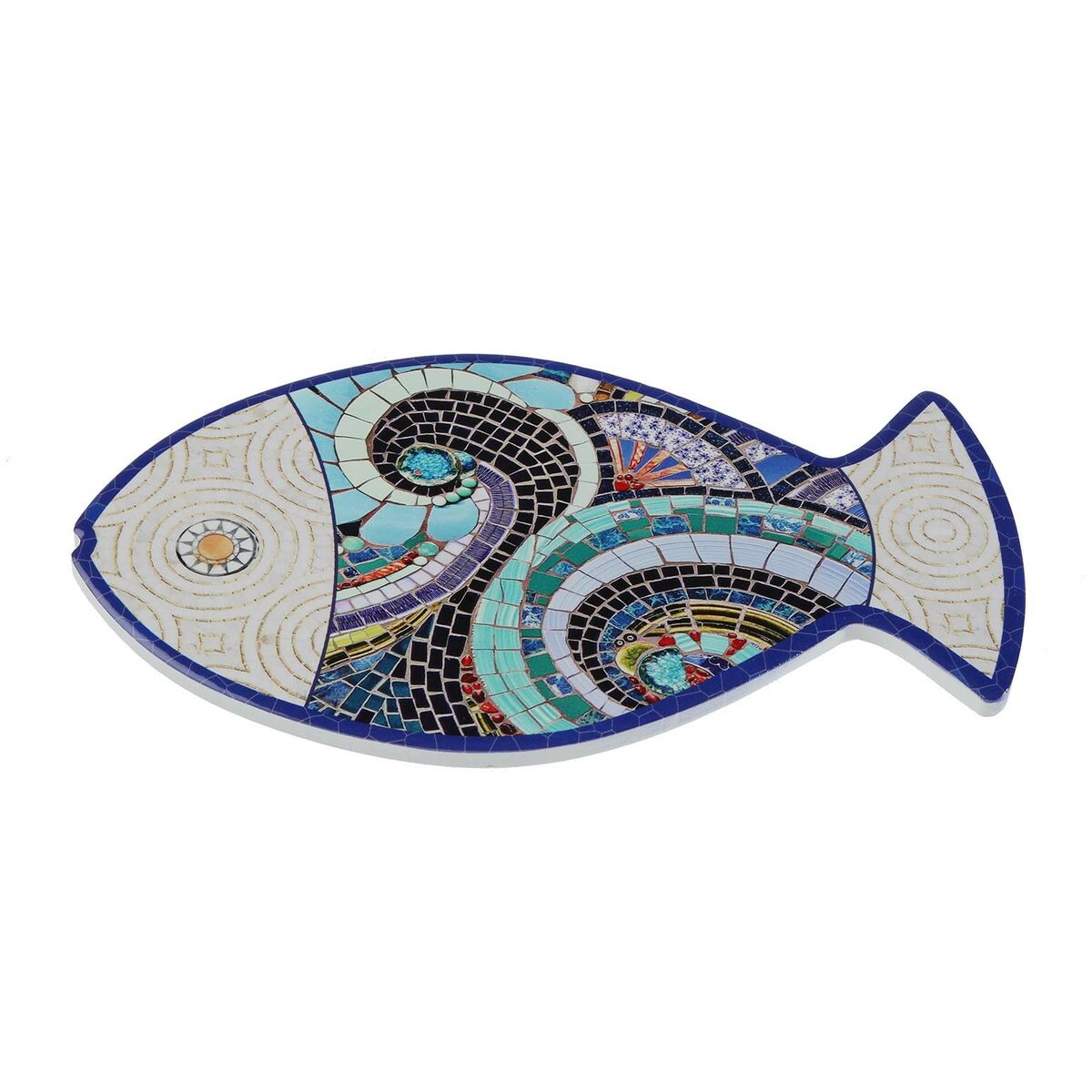 Table Mat Versa Fish Cork Ceramic 25 x 15 cm