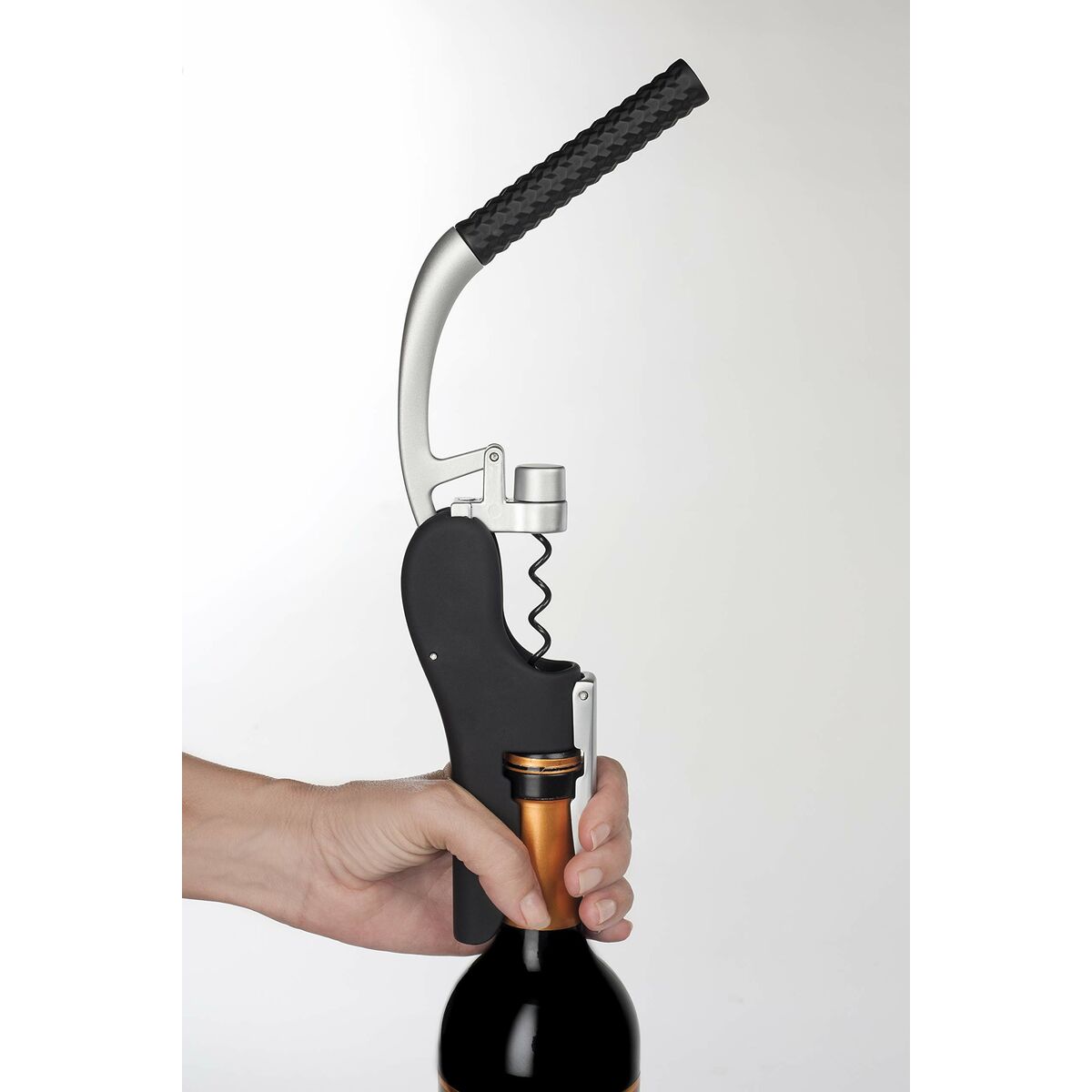 Corkscrew Arcos Silver Black ABS Zinc