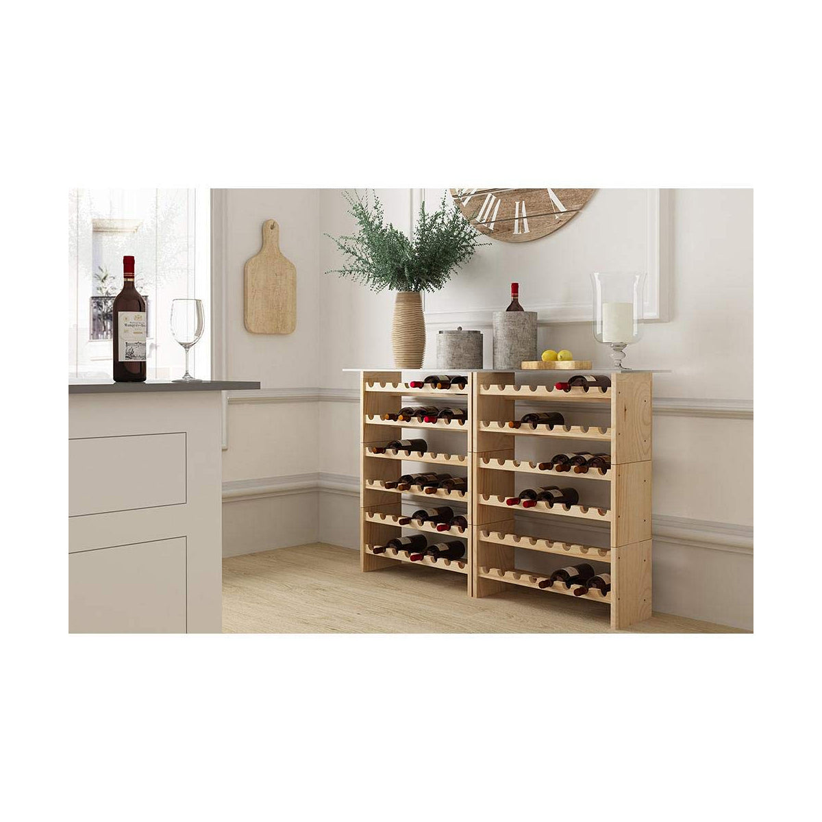 Bottle rack Astigarraga Merlot Brown Pinewood (68,8 x 25 x 30 cm)