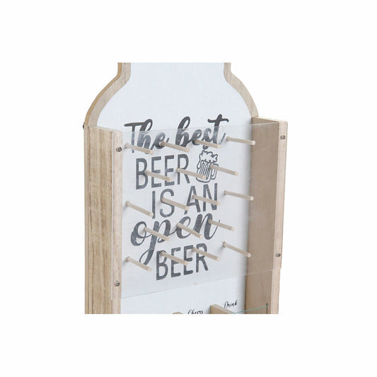 Bottle opener DKD Home Decor Wall White Black Natural White/Black Crystal Plastic MDF Wood 20 x 5,5 x 45 cm