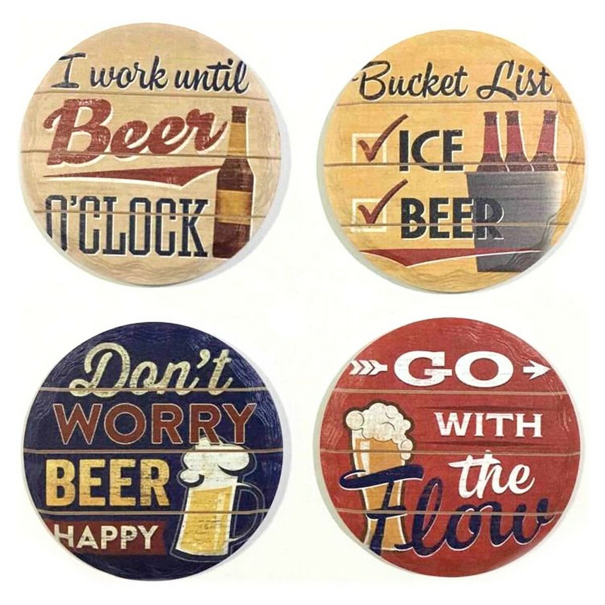 Coasters DKD Home Decor 10,8 x 10,8 x 0,7 cm