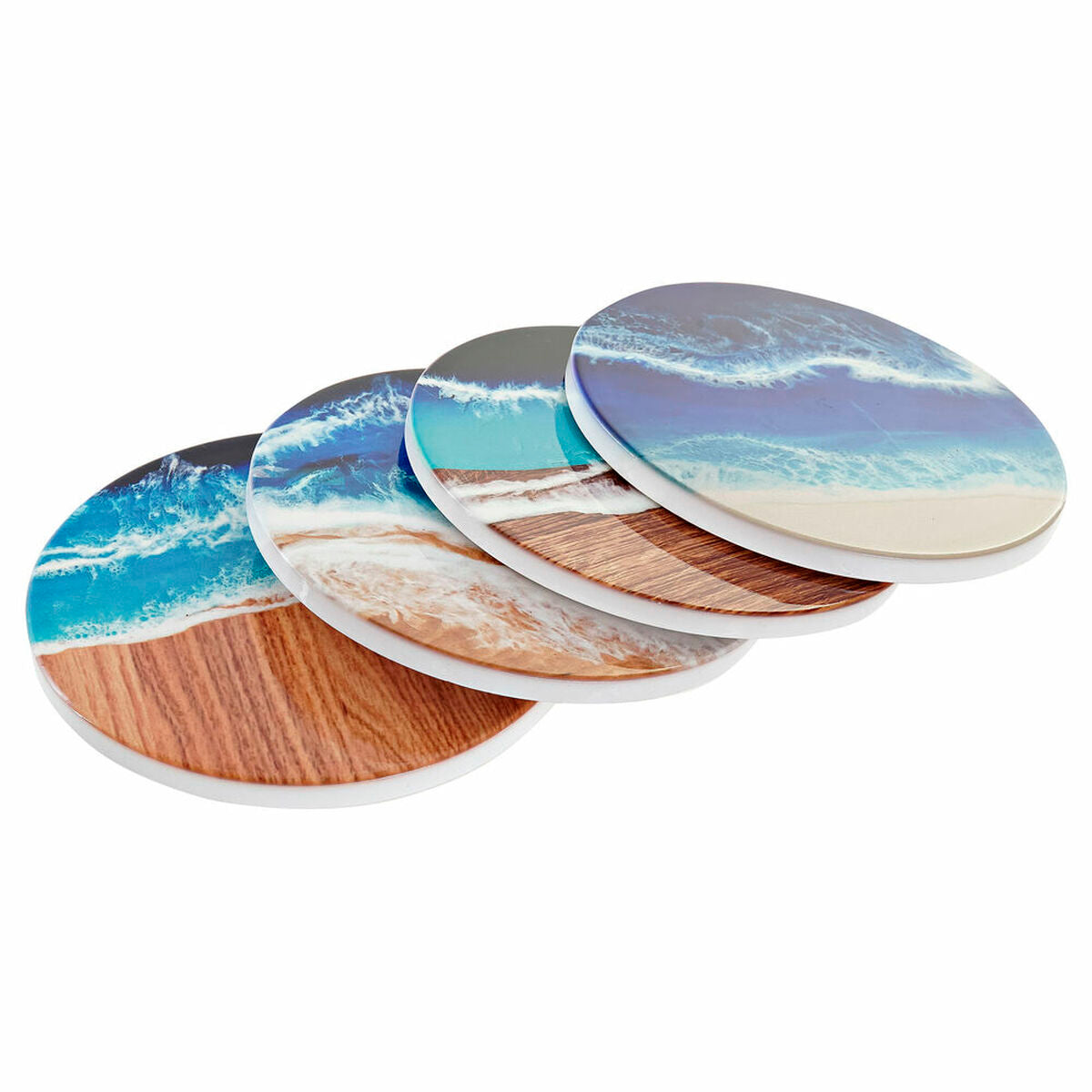 Coasters DKD Home Decor Dolomite Beach Cork Mediterranean (4 pcs)