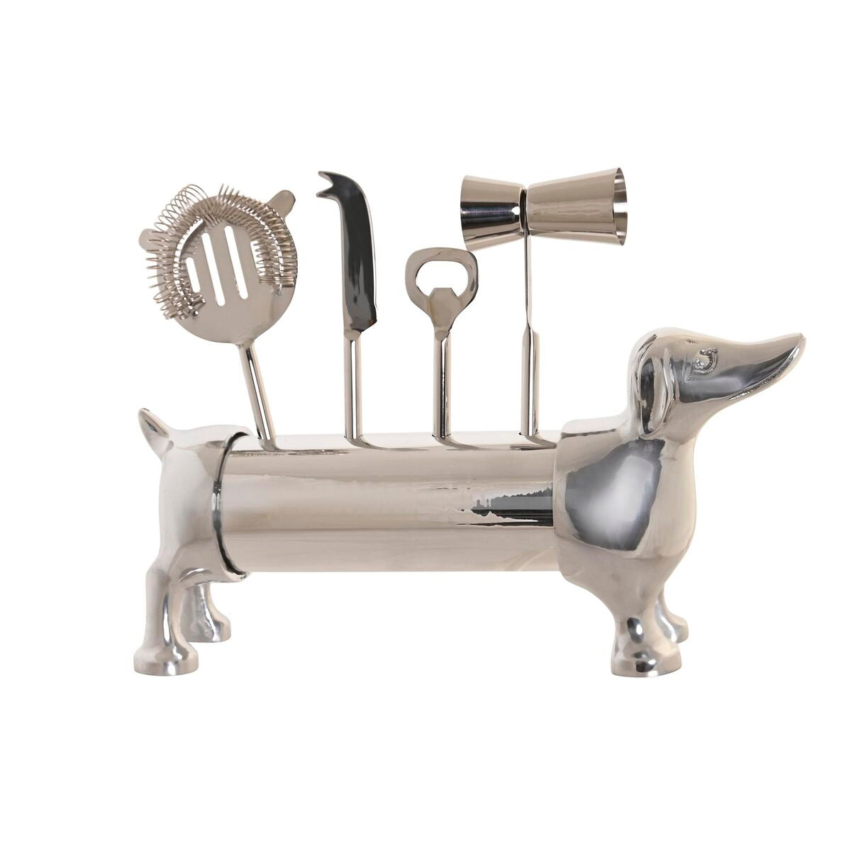 Cocktail Set DKD Home Decor 37 x 9 x 18 cm Silver Stainless steel