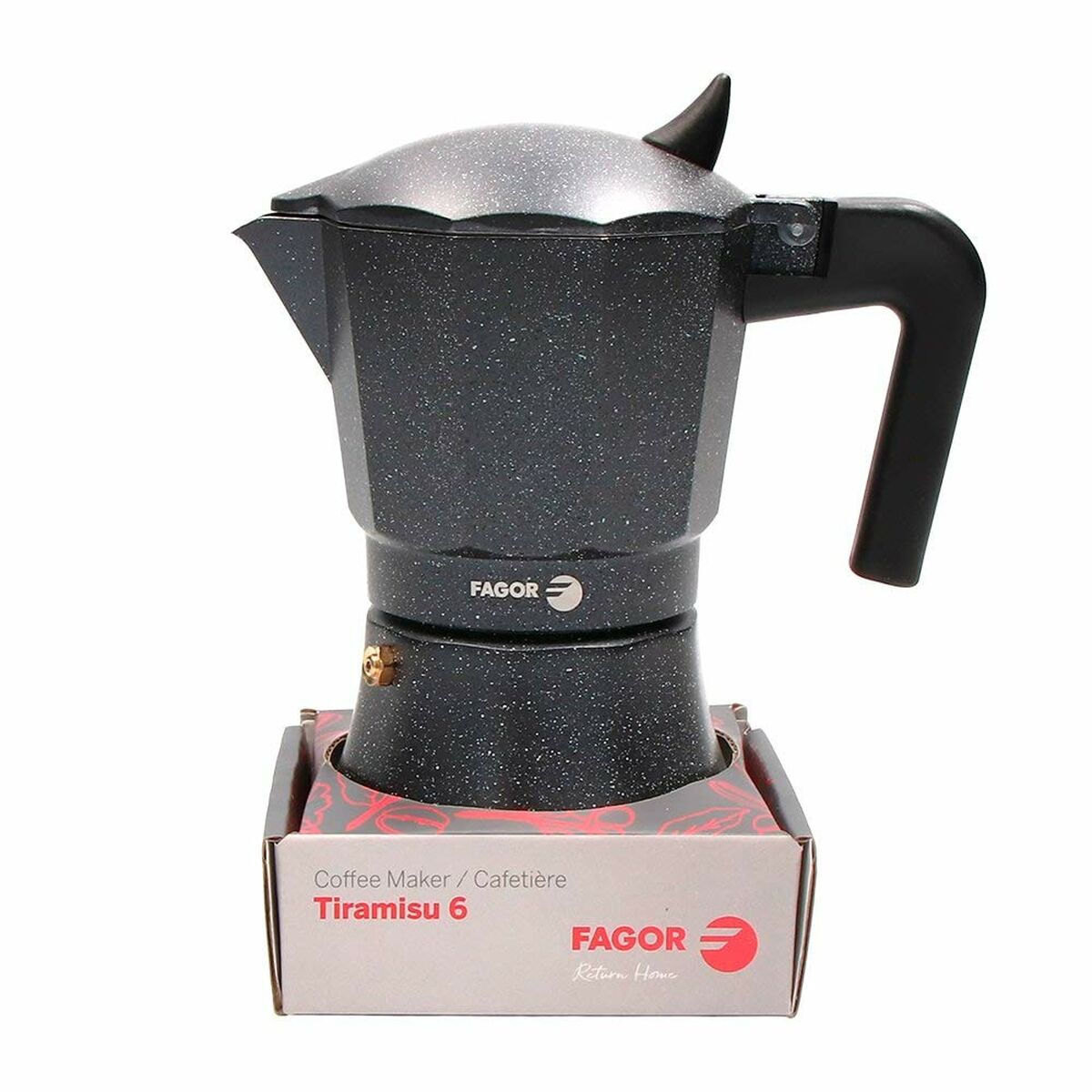 Italian Coffee Pot FAGOR Tiramisu Aluminium (6 Cups)