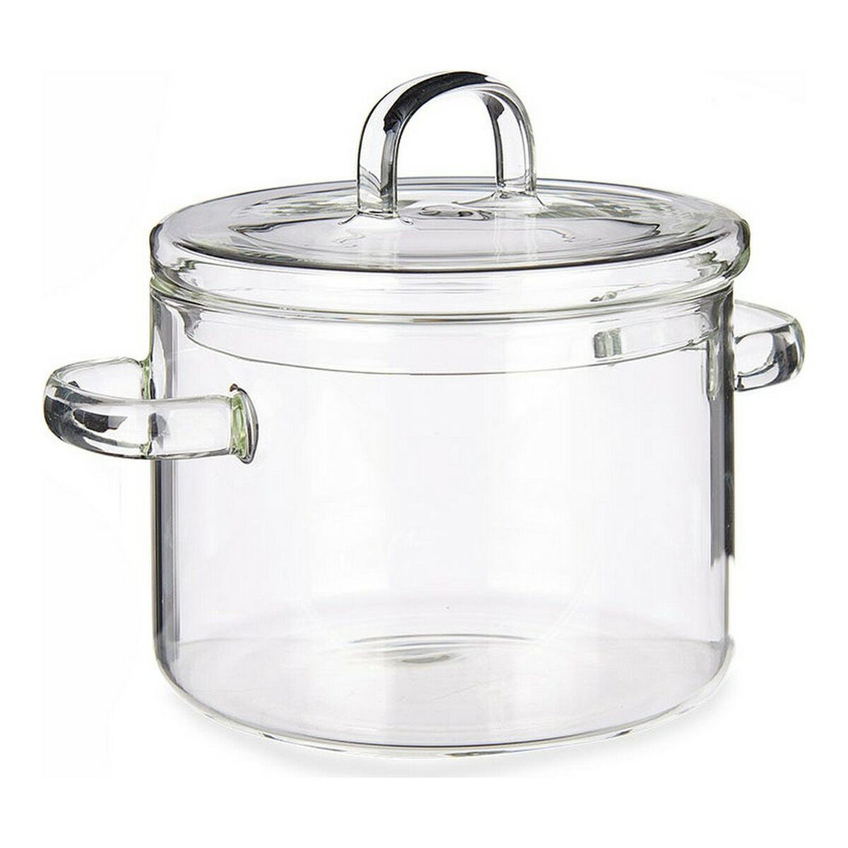 Casserole with Lid Transparent Borosilicate Glass (13,5 x 13,8 x 19 cm)