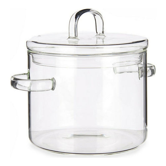 Casserole with Lid Borosilicate Glass Transparent (14,5 x 15,8 x 20 cm)