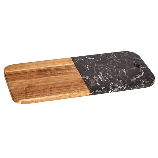 Cutting board Black Brown Acacia Marble (18 x 1,5 x 38 cm)