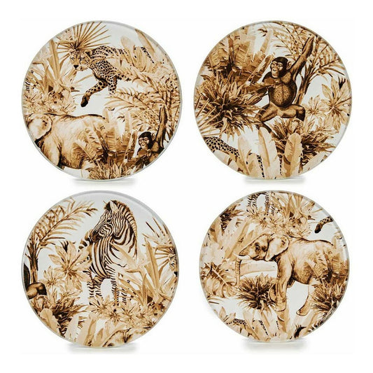 Coasters Crystal (4 uds) (Ø 10 cm)