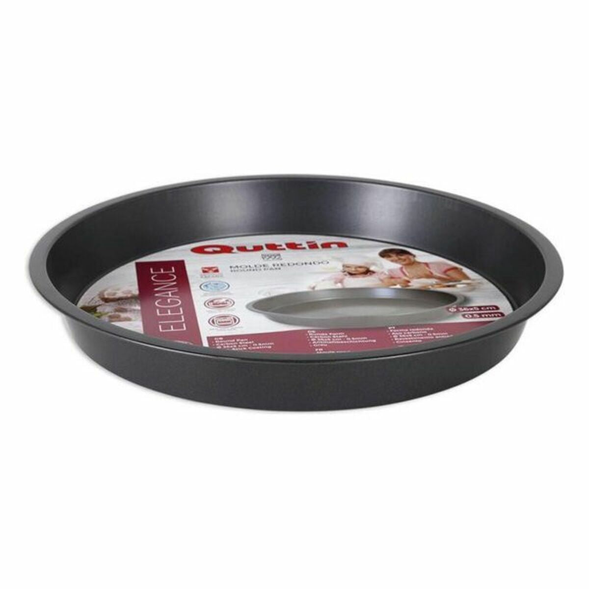 Baking tray Quttin Circular 0,5 mm 28 x 5 cm 36 x 5 cm