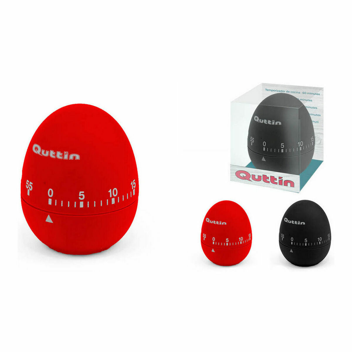 Kitchen Timer Quttin GR-52799 6 x 6 x 7,5 cm (12 Units)