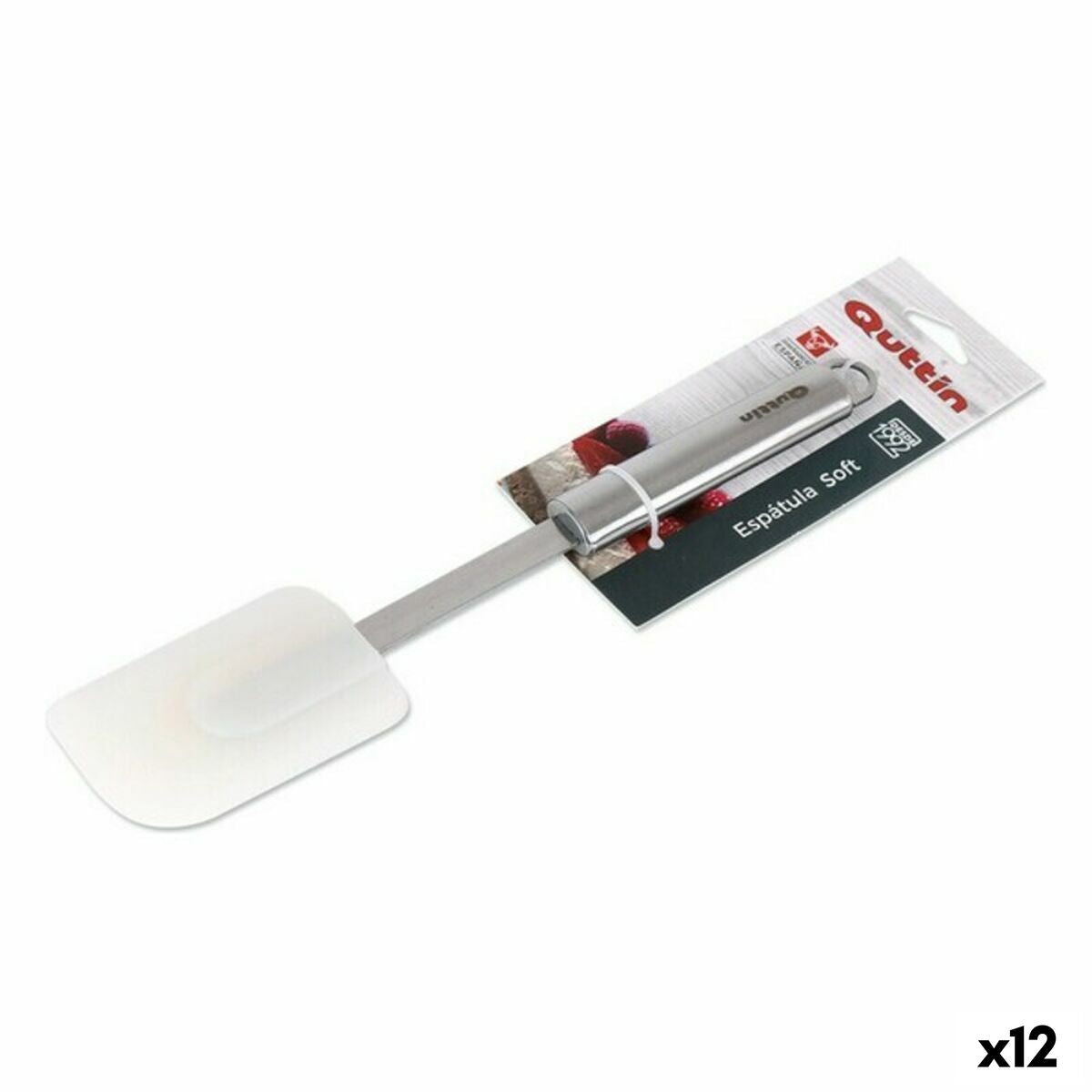 Silicone Spatula Quttin 55437 26,5 x 6 cm (12 Units) (26 cm)