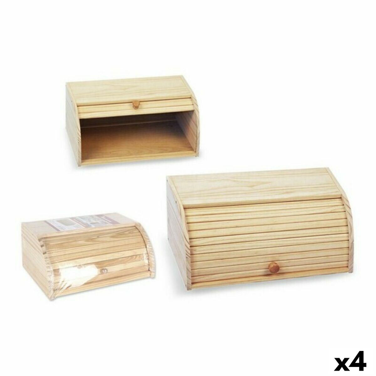 Breadbasket Privilege 66054 Wood 40,5 x 26,5 x 17 cm (4 Units)