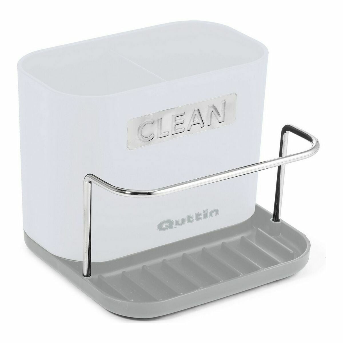 Kitchen Sink Tidy Quttin White 13,5 x 12 x 10,8 cm (18 Units)