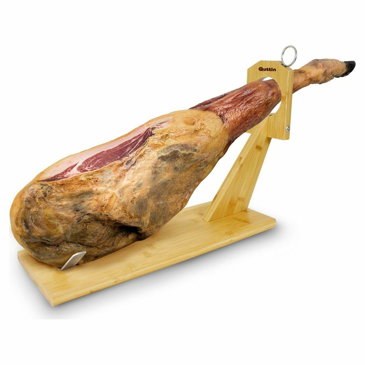 Wooden Ham Stand Quttin Bamboo 48,8 x 16,5 x 34 cm (8 Units)