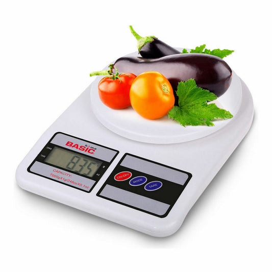 kitchen scale Basic Home Digital 7 kg White 23 x 16 x 3,6 cm (6 Units)