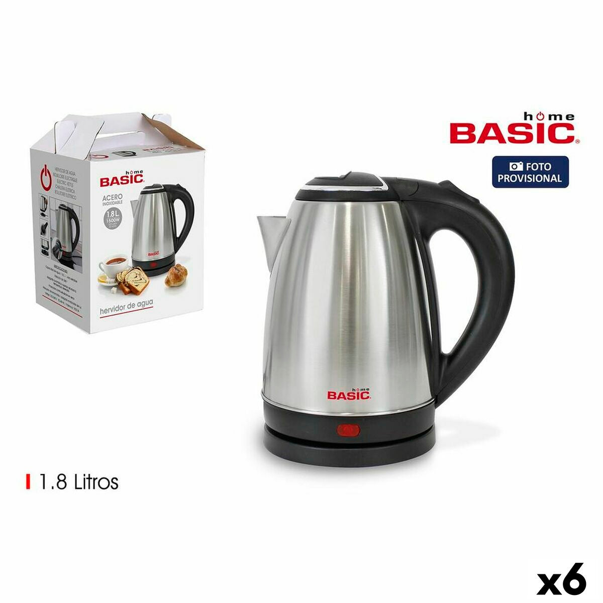 Electric Kettle with LED Light Basic Home 1500 W (1,8 L)