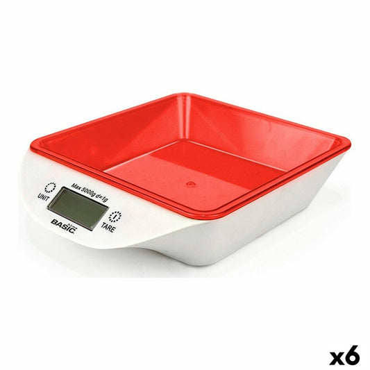 Digital Kitchen Scale Basic Home 22 x 18 x 5 cm (6 Units)