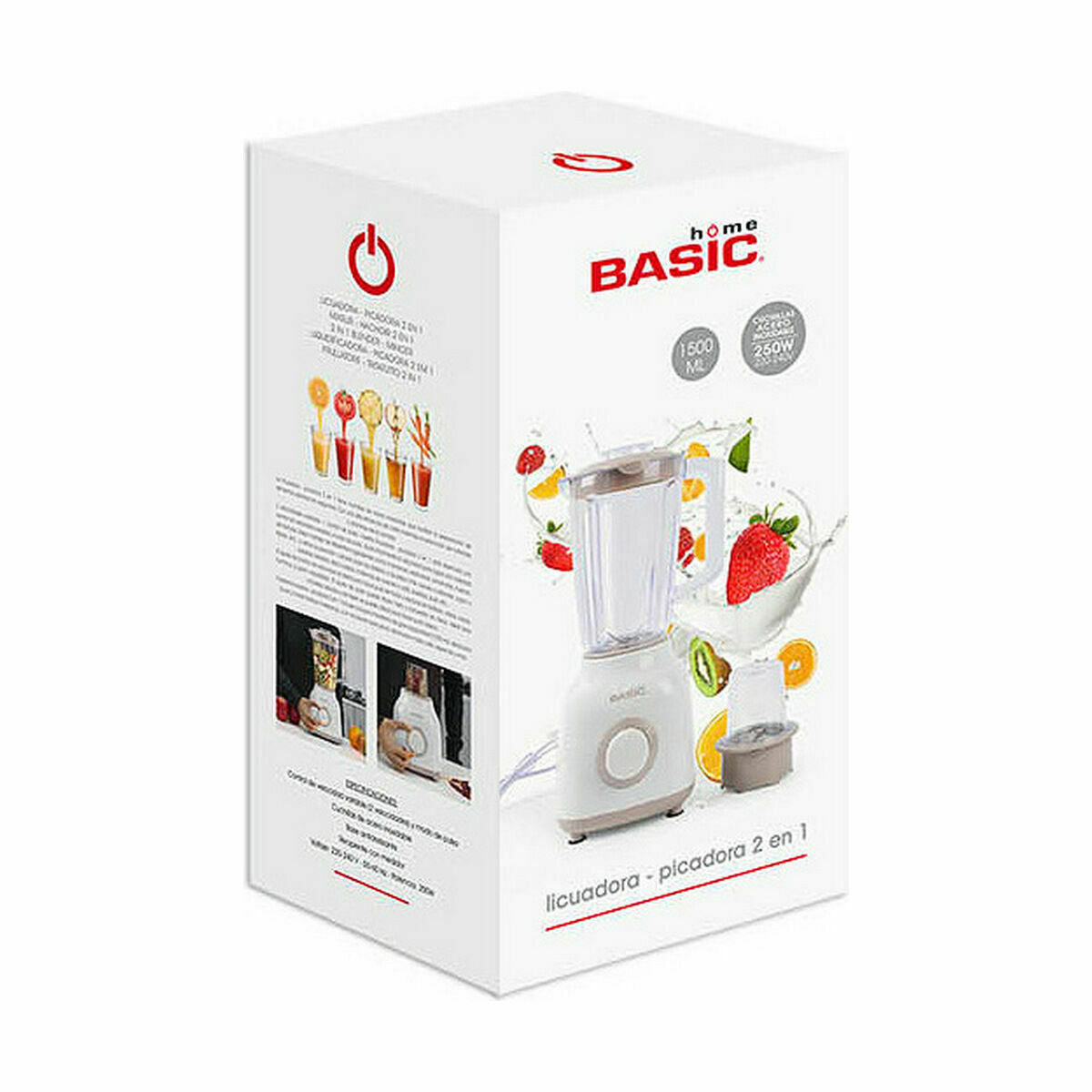 2-in-1Blender Basic Home 1,5 L 250 W (2 Units)