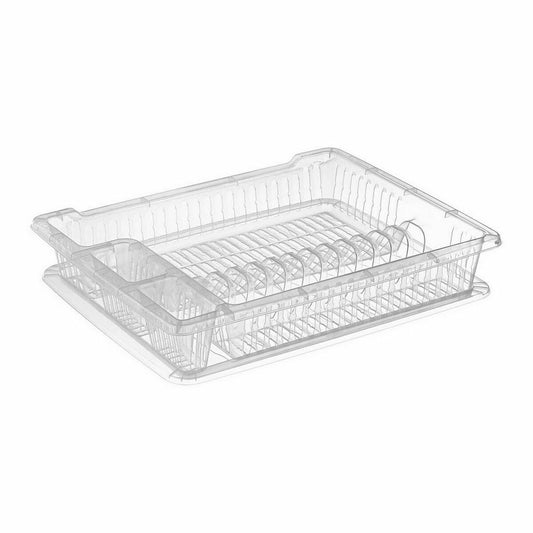 Draining Rack for Kitchen Sink Privilege Transparent 46 x 37 x 9 cm (12 Units)