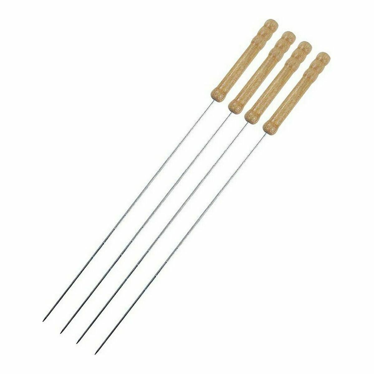 Barbecue Skewer Set Metal 38,5 cm (4 Pieces) (36 Units) (4 pcs)