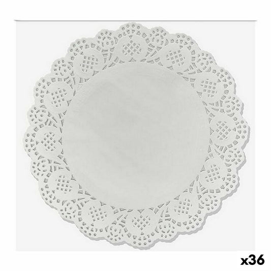 Cake stand Wooow White Paper 24 Pieces 24 cm (36 Units)