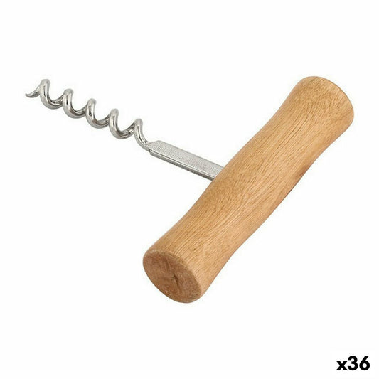 Corkscrew Wood Stainless steel 9,5 x 10 cm (36 Units)