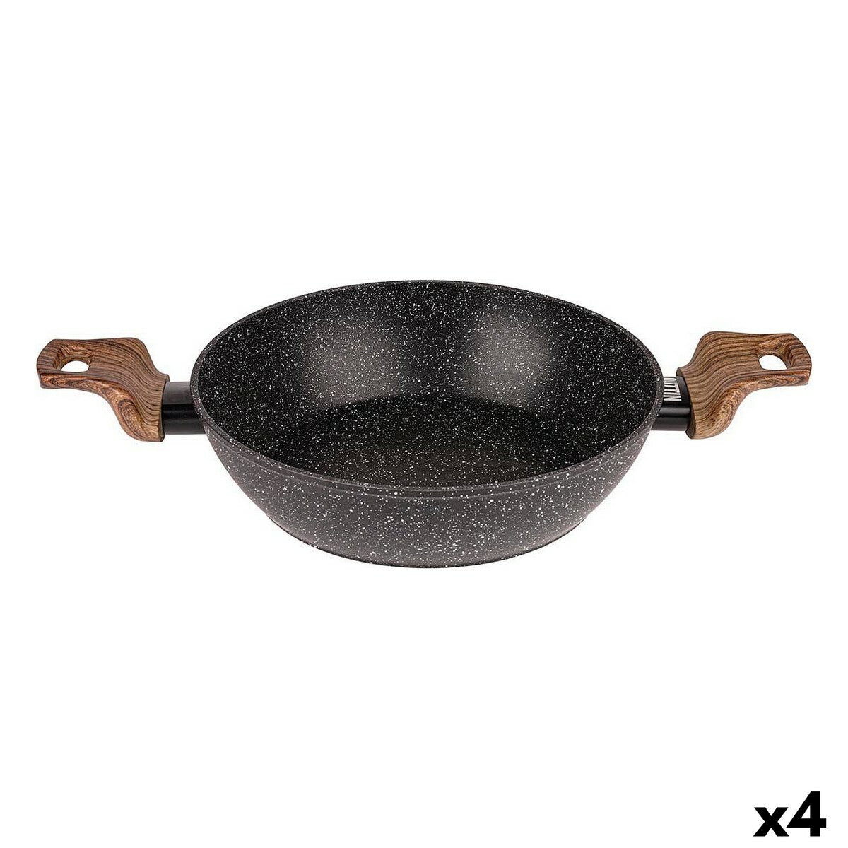 Saucepan Quttin Ecological Black Toughened aluminium 28,5 x 44,5 cm (4 Units)