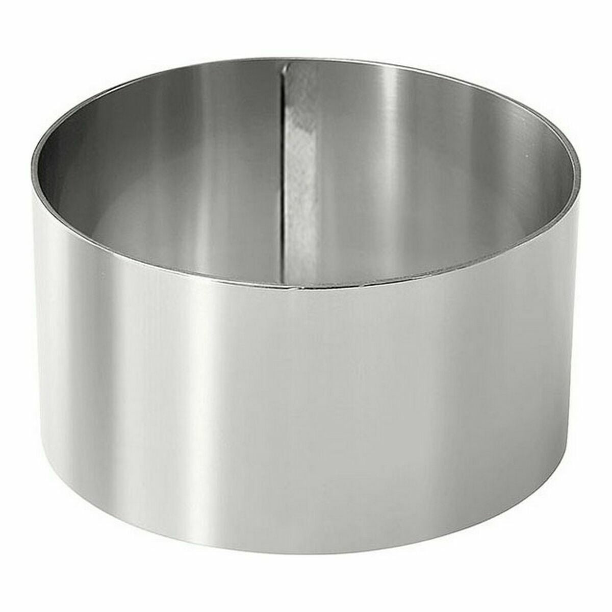 Serving mould Stainless steel Silver 10 cm 0,8 mm (24 Units) (10 x 4,5 cm)