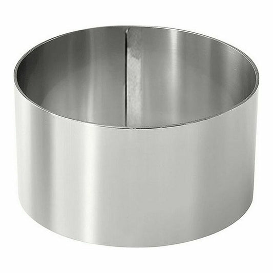 Serving mould Stainless steel Silver 8 cm 0,8 mm (36 Units) (8 x 4,5 cm)