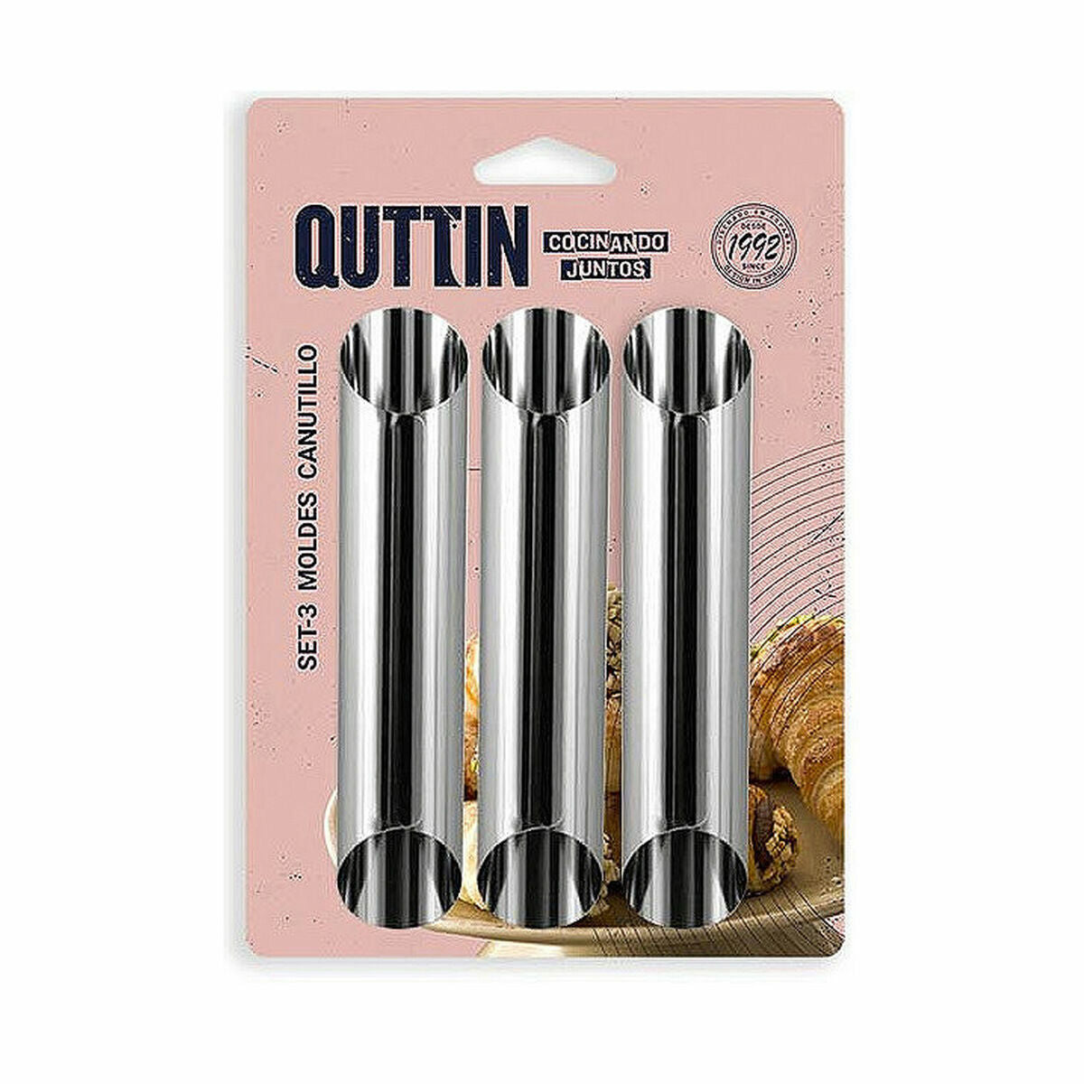 Baking Mould Quttin Steel 2,5 x 12,5 cm (3 Units)