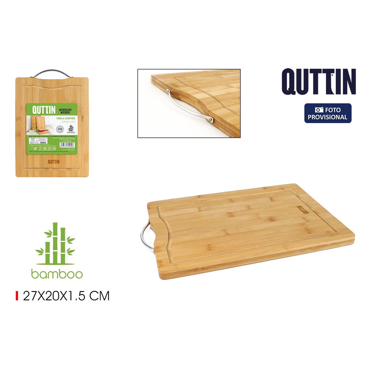 Cutting board Quttin Bamboo 27 x 20 x 1,5 cm