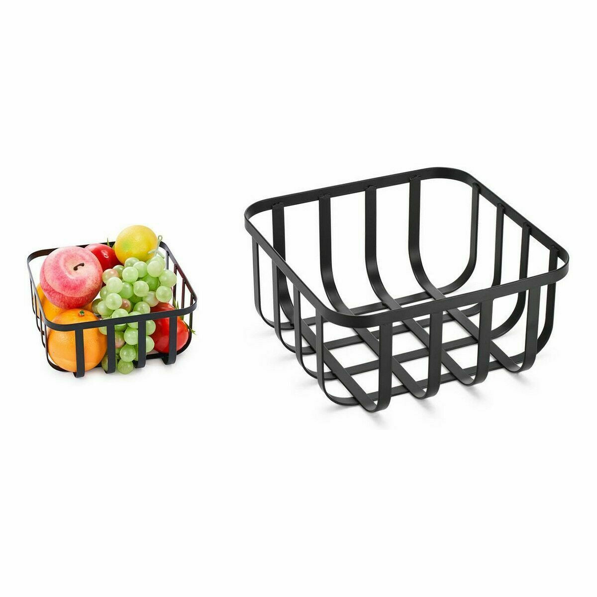 Fruit Bowl Confortime Black Metal 19,5 x 10 cm (12 Units)