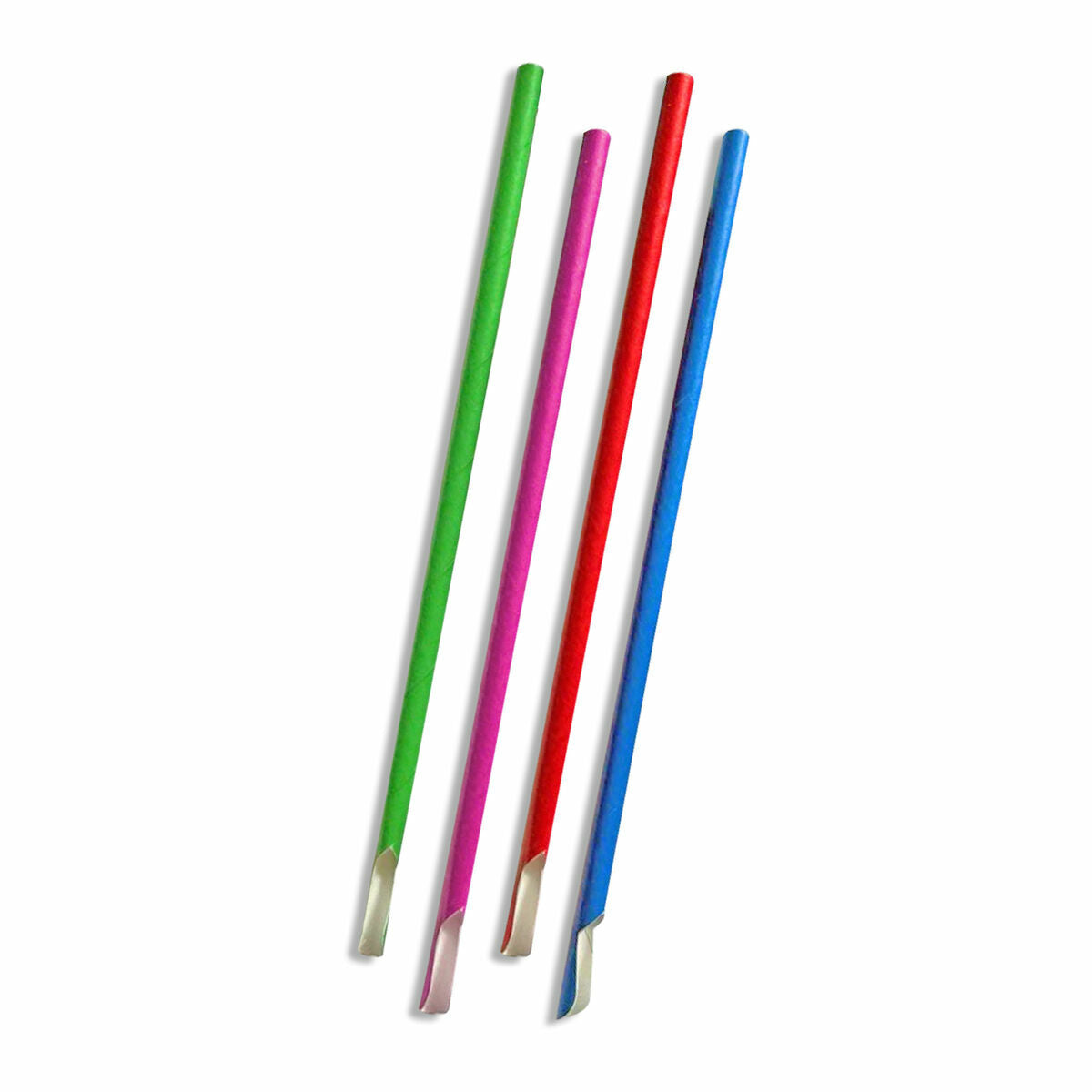 Straws Algon Cardboard Multicolour Spoon 25 Pieces 24 Units