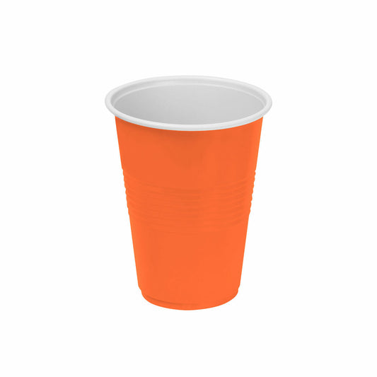 Set of reusable glasses Algon Orange 24 Units 250 ml (25 Pieces)