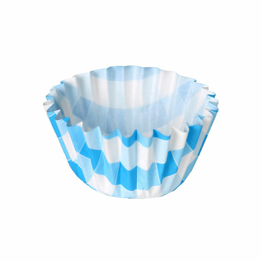 Muffin Tray Algon Blue Stripes Disposable (24 Units)