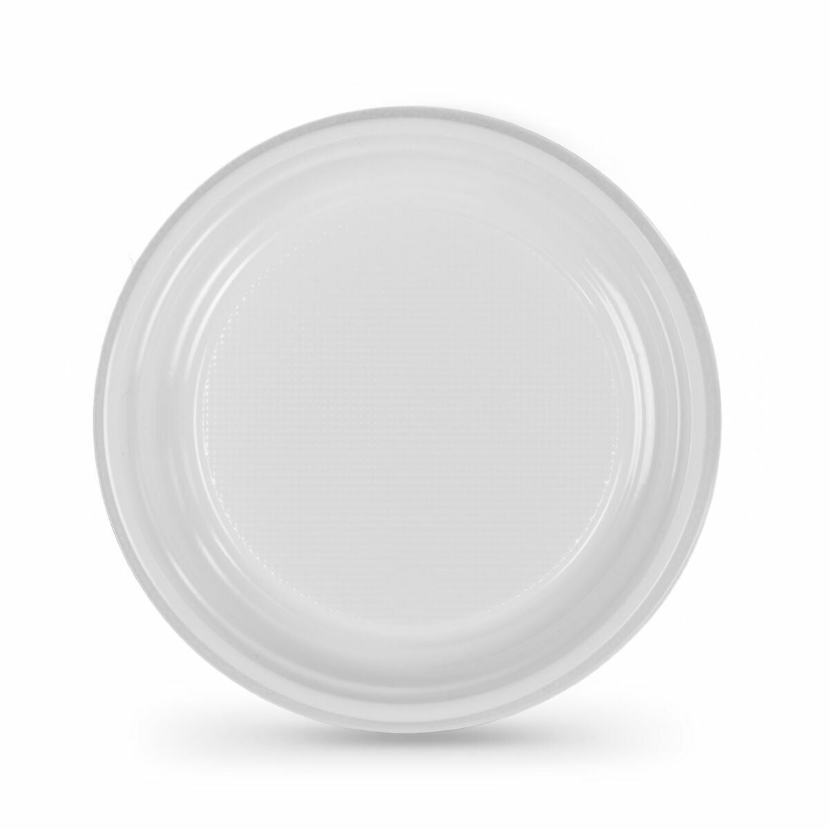 Set of reusable plates Algon Circular White Plastic 20,5 x 2 cm (6 Units)