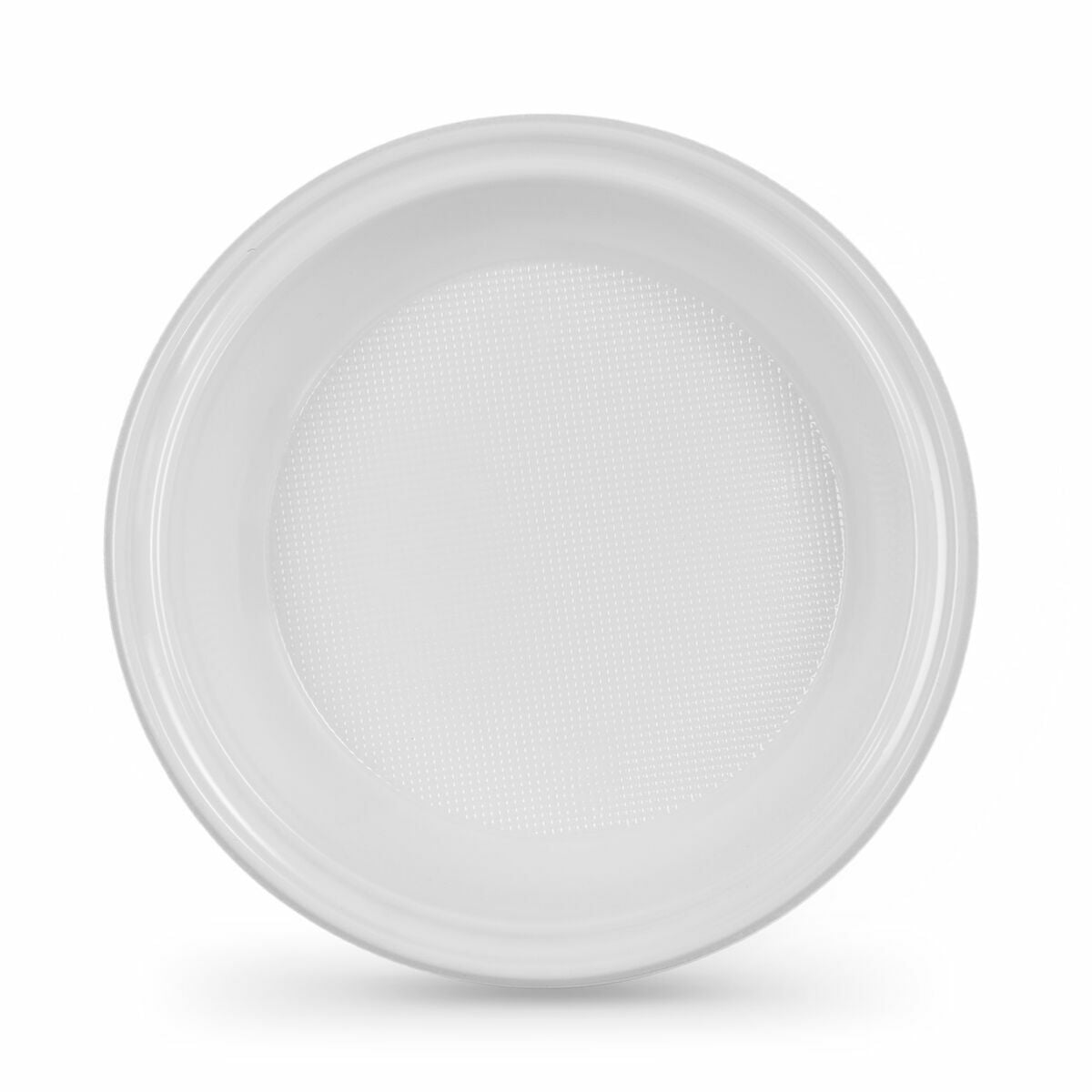 Set of reusable plates Algon Circular White Plastic 20,5 x 3 cm (24 Units)